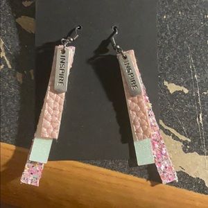 Faux leather earrings